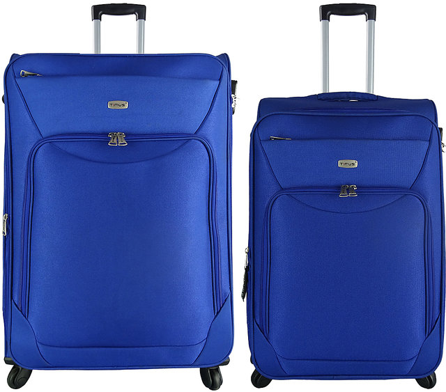 blue 4 wheel suitcase