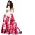 New Designer White And Pink Flower Digital Printed Lehenga Choli