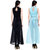 Westrobe Women Black and Cyan Maxi Dress Combo