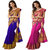 Indian Beauty Women's Tussar Silk Bollywood Deigner Saree With (Pack of 2) Sarees