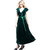 Aashish Garments - Bottle Green Ruffle Velvet Women's Maxi Dress