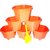 Hexagonal Plastic Plant Pots  (Terracotta) Set of 6 with Gardening Khurpa