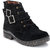 Trendigo Black Pure Suede Leather Boots For Men