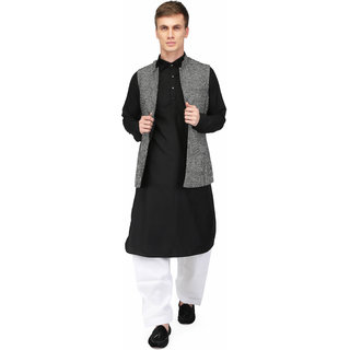 Jacket on black pathani best sale