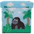 Wonderkids Square Shape Storage Box Gorilla Print - Blue