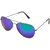 Wrode Blue Mercury Aviator Sunglasses For Men 