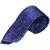 Faynci Mens Floral Designer Satin Blue Neck Tie for Men