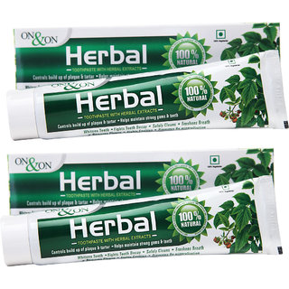 herbal on and on toothpaste