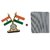 Combo Of Car Dashboard Clock With INDIAN FLAG And Anti Slip Mat