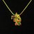 Radha Krishna Gold Plated Religious God Pendant with Chain for Men Women by Beadworks
