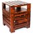 BM Wood furniture planko solid wood side table (teak finish)
