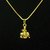 Krishna with Cow Gold Plated Religious God Pendant with Chain for Men Women