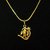 Ganesha / Om Gold Plated Religious God Pendant with Chain for Men Women