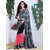 Ankit Fashion Beige & Khaki Brocade Self Design Saree With Blouse
