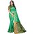 SATYAM WEAVES WOMEN'S ETHNIC WEAR COTTON SILK GREEN COLOUR SAREE WITH BLOUSE PIECE