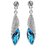 Oviya Rhodium Plated Attractive Blue Dangler Earrings with Crystal Stones ER2109440RBlu