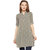 Ruhaan's Women's Beige and Multi Color Printed Tunic in Crepe