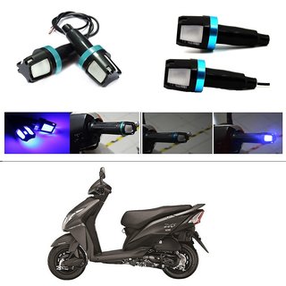 uniqstuff motorcycle handlebar turn signal grip bar blue led light indicator for honda dio