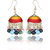 Golden Jhumka With Multicolor Thread  hanging Pearl by Miea