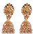 Beadworks Gold Plated Brass Stylish, Traditional Jhumki Style Stud Earrings for Women