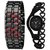 New Red Metal Bracelet Led With Glory Black Chian Watch For Men And Women Watch Combo Pack Of 2 Watch