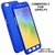 360 Degree Full Body Protection Front Back Cover (iPaky Style) with Tempered Glass for OPPO F3 (Blue) - By MOBIMON