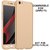 360 Degree Full Body Protection Front Back Cover (iPaky Style) with Tempered Glass for OPPO F3 (Gold) - By MOBIMON