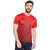 Masch Sports Men Red Printed Rapid Dry Round Neck T-Shirt