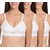 Sparkle  Women's COMBO Women's Full Cup Non Padded / Non Wired WHITE Non Stretch Cotton Bra- PACK OF 3