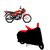 Blays Black-Red-Premium Matty Bike Body Cover For Hero Splendor Plus