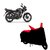 Blays Black-Red-Premium Matty Bike Body Cover For Honda CB Shine