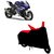 Blays Black-Red-Premium Matty Bike Body Cover For Yamaha  YZF R15 S