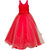 Meia for girls red net fabric sleeveless dress