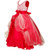 Meia for girls red net fabric sleeveless dress