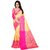 SATYAM WEAVES WOMEN'S ETHNIC WEAR POLYCOTTON PINK COLOUR SAREE WITH BLOUSE PIECE