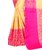 SATYAM WEAVES WOMEN'S ETHNIC WEAR POLYCOTTON PINK COLOUR SAREE WITH BLOUSE PIECE