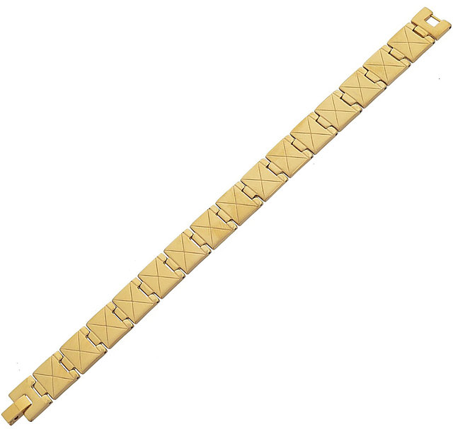 Sanaa Creations Gold Stainless Steel Cross Line New Fashion Bracelet For Men Boys Daily/party Wear Stylish Fashion