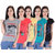 Woman Era Multicolored/MultiDesign pack of 5 TShirts