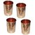 Svm Set Of Four Pure Copper Hammered Luxury Water Glass