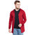 Combo of Hooded Men's Cotton Front Open Black and Maroon Cardigan Shrug with Side Pockets