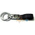 DLT Imported Bullet Bike Keychain Dual Logo Black Leather Keyring Key Chain