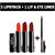 Adbeni 3 Lipstick With ADS Lip  Eye Liner Makeup Combo Set of 4