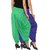 Culture the Dignity Women's Lycra Side Plated Dhoti Patiala Salwar Harem Pants Combo - SPL_DH - B1G - Pack of 2 - Blue - Green