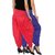 Culture the Dignity Women's Lycra Side Plated Dhoti Patiala Salwar Harem Pants Combo - SPL_DH - B1P - Pack of 2 - Blue - Pink