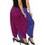 Culture the Dignity Women's Lycra Side Plated Dhoti Patiala Salwar Harem Pants Combo - SPL_DH - B1P1 - Pack of 2 - Blue - Purple