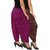 Culture the Dignity Women's Lycra Side Plated Dhoti Patiala Salwar Harem Pants Combo - SPL_DH - B2P1 - Pack of 2 - Brown - Purple