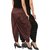 Culture the Dignity Women's Lycra Side Plated Dhoti Patiala Salwar Harem Pants Combo - SPLDH - BB2 - Pack of 2 - Black - Brown