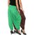 Culture the Dignity Women's Lycra Side Plated Dhoti Patiala Salwar Harem Pants Combo - SPL_DH - B2G - Pack of 2 - Brown - Green