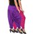 Culture the Dignity Women's Lycra Side Plated Dhoti Patiala Salwar Harem Pants Combo - SPL_DH - M1V - Pack of 2 - Magenta - Violet