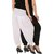 Culture the Dignity Women's Lycra Side Plated Dhoti Patiala Salwar Harem Pants Combo - SPL_DH - BW - Pack of 2 - Black - White